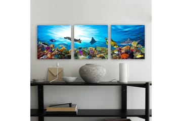Koristeellinen Canvastaulu 3-os 30x30 cm - Monivärinen - Sisustustuotteet - Taulu & taide - Canvas-taulu