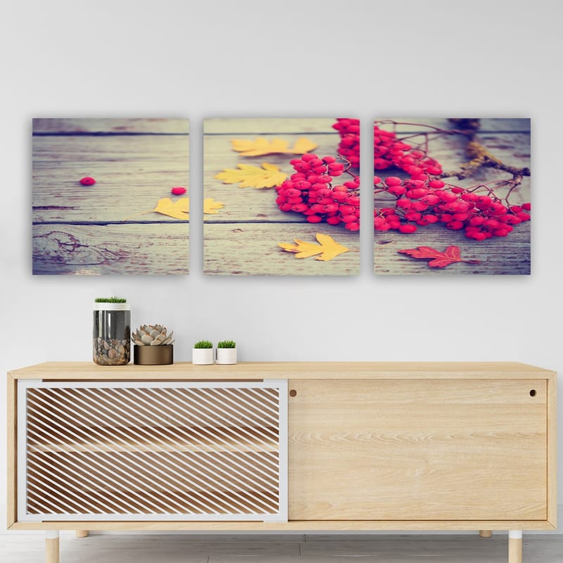Koristeellinen Canvastaulu 3-os 30x30 cm - Monivärinen - Sisustustuotteet - Taulu & taide - Canvas-taulu