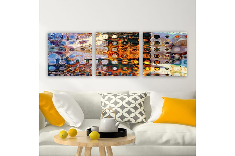 Koristeellinen Canvastaulu 3-os 30x30 cm - Monivärinen - Sisustustuotteet - Taulu & taide - Canvas-taulu