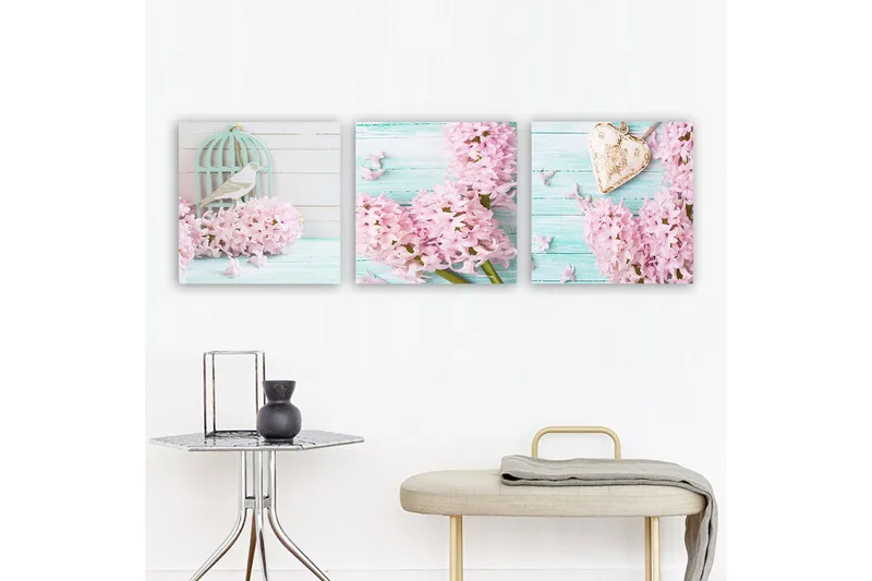 Koristeellinen Canvastaulu 3-os 30x30 cm, Monivärinen