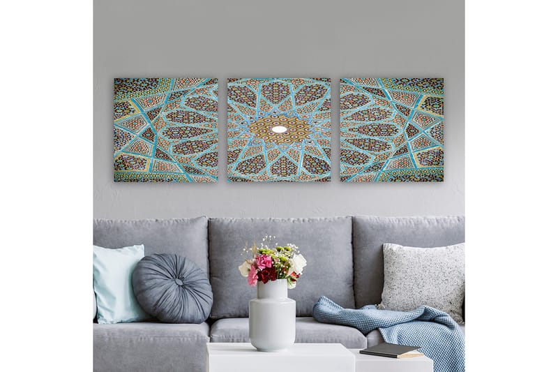 Koristeellinen Canvastaulu 3-os 30x30 cm, Monivärinen