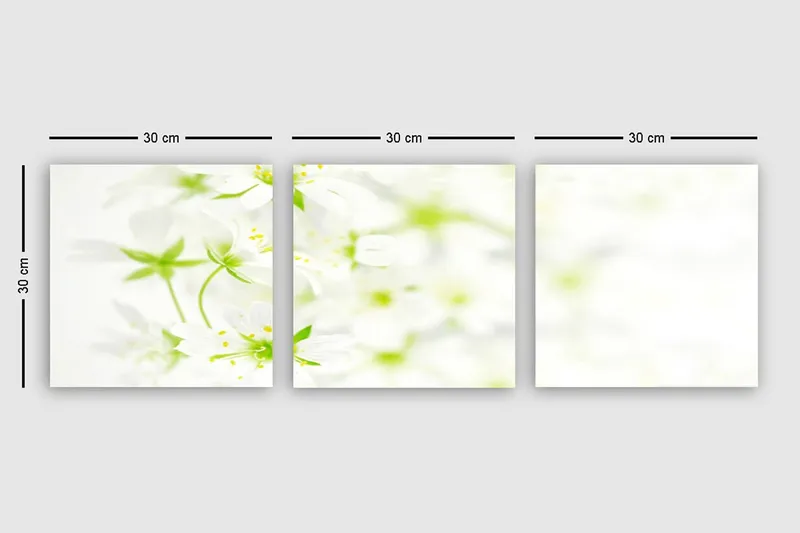 Koristeellinen Canvastaulu 3-os 30x30 cm - Monivärinen - Sisustustuotteet - Taulu & taide - Canvas-taulu