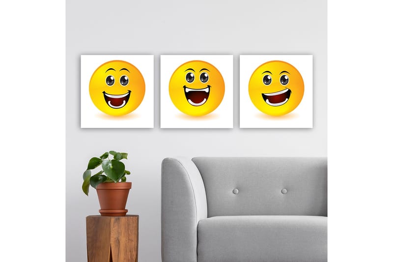 Koristeellinen Canvastaulu 3-os 30x30 cm, Monivärinen