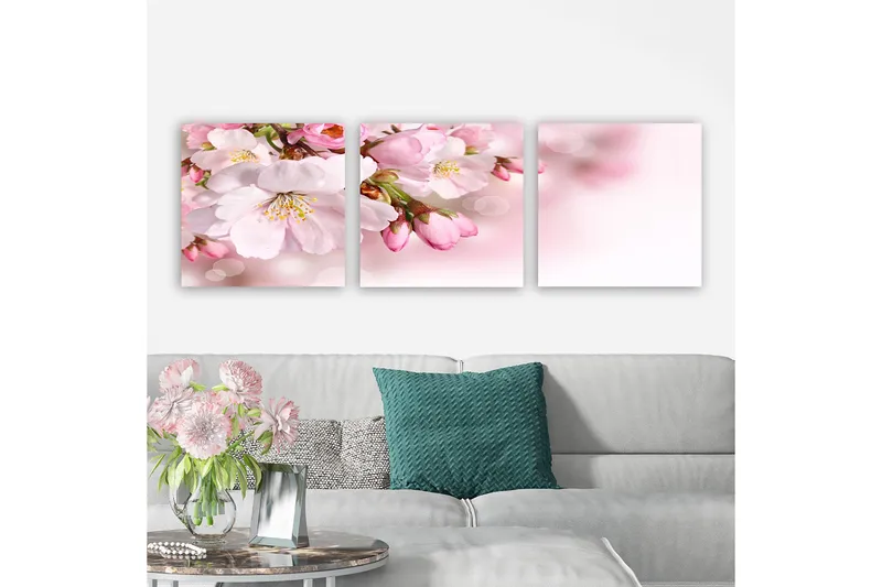 Koristeellinen Canvastaulu 3-os 30x30 cm, Monivärinen