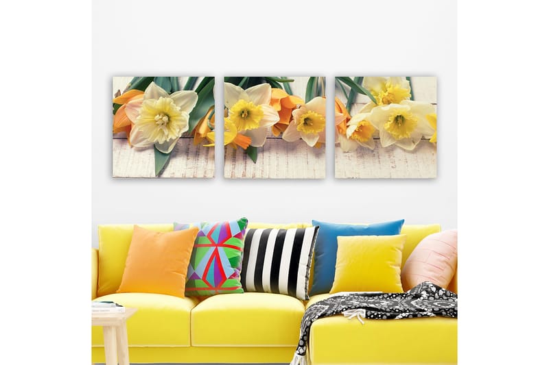 Koristeellinen Canvastaulu 3-os 30x30 cm, Monivärinen