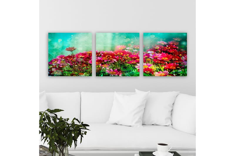 Koristeellinen Canvastaulu 3-os 30x30 cm, Monivärinen