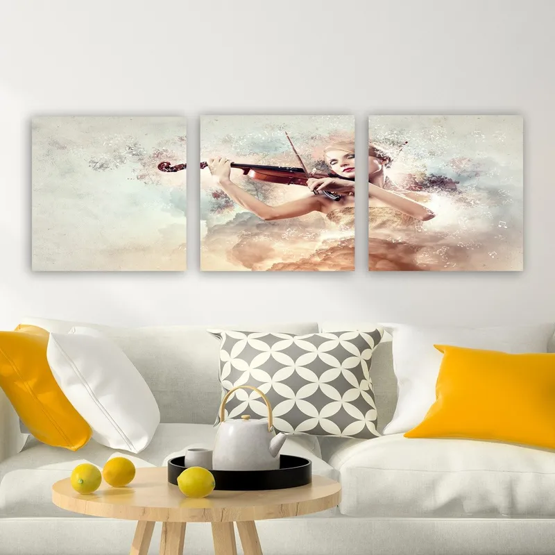 Koristeellinen Canvastaulu 3-os 30x30 cm - Monivärinen - Sisustustuotteet - Taulu & taide - Canvas-taulu