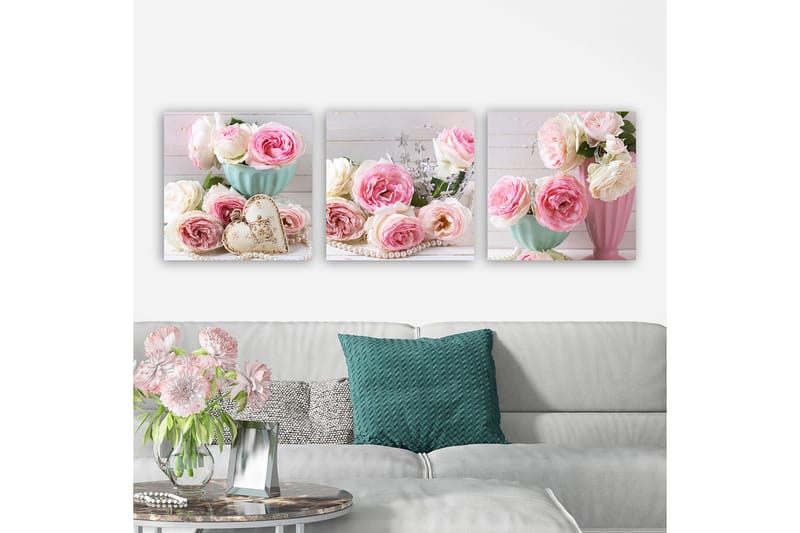 Koristeellinen Canvastaulu 3-os 30x30 cm, Monivärinen