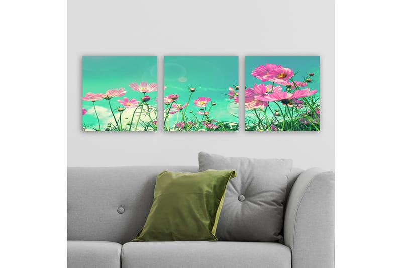 Koristeellinen Canvastaulu 3-os 30x30 cm, Monivärinen