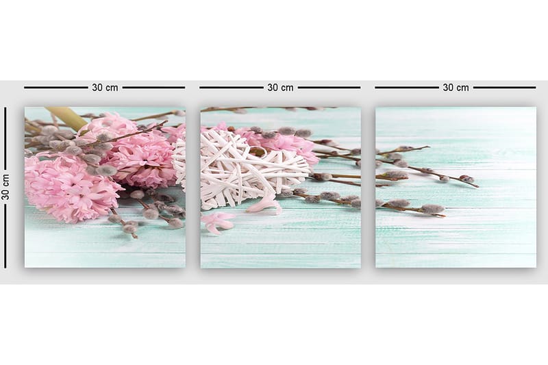 Koristeellinen Canvastaulu 3-os 30x30 cm - Monivärinen - Sisustustuotteet - Taulu & taide - Canvas-taulu