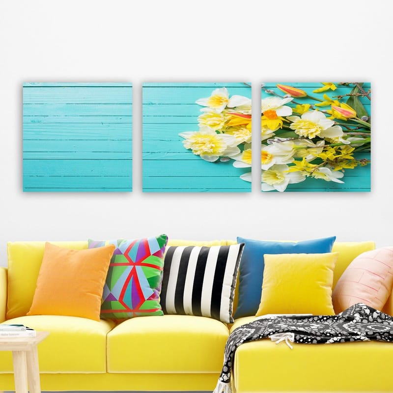 Koristeellinen Canvastaulu 3-os 30x30 cm - Monivärinen - Sisustustuotteet - Taulu & taide - Canvas-taulu