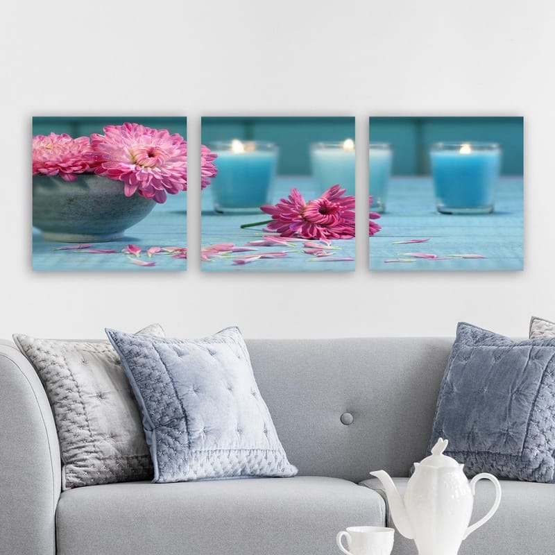 Koristeellinen Canvastaulu 3-os 30x30 cm - Monivärinen - Sisustustuotteet - Taulu & taide - Canvas-taulu