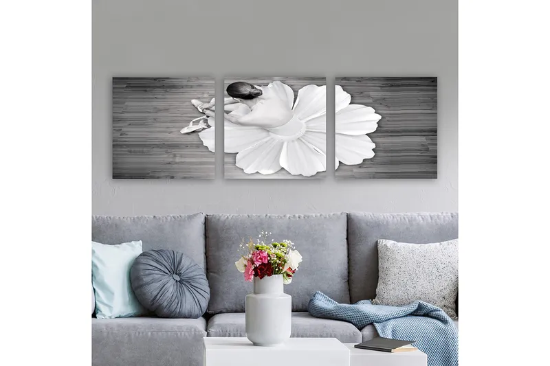 Koristeellinen Canvastaulu 3-os 30x30 cm, Monivärinen