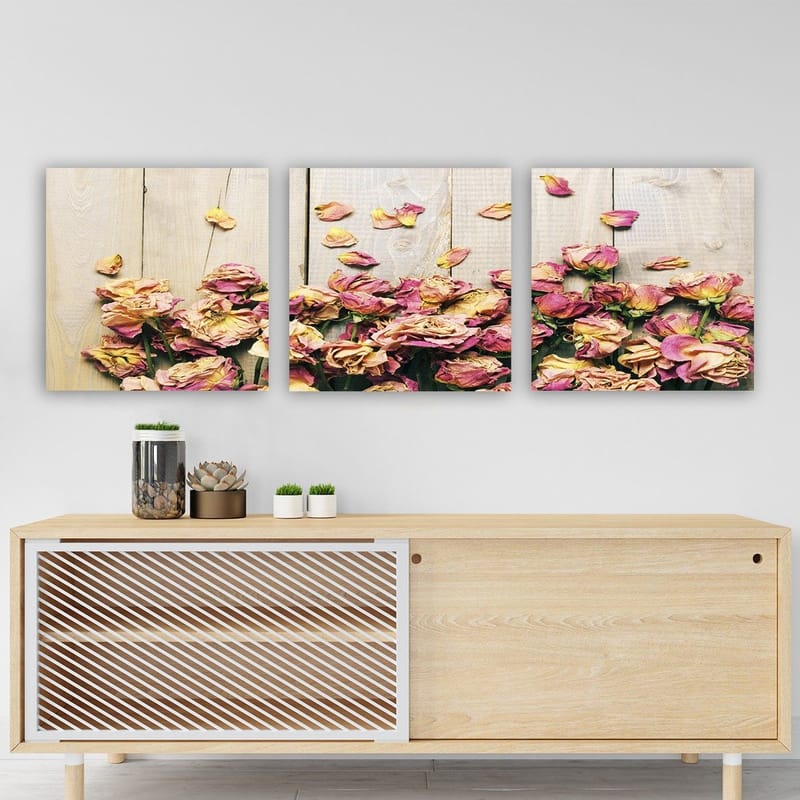 Koristeellinen Canvastaulu 3-os 30x30 cm - Monivärinen - Sisustustuotteet - Taulu & taide - Canvas-taulu