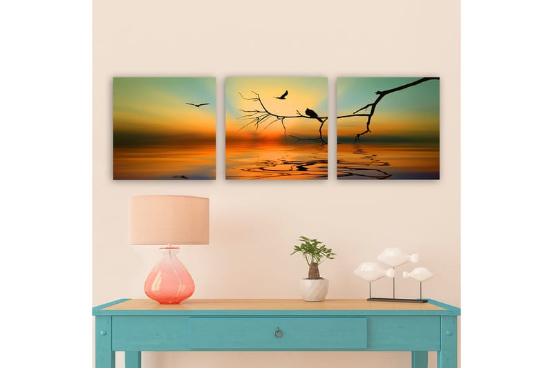 Koristeellinen Canvastaulu 3-os 30x30 cm, Monivärinen