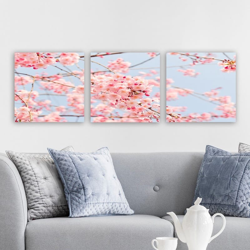 Koristeellinen Canvastaulu 3-os 30x30 cm - Monivärinen - Sisustustuotteet - Taulu & taide - Canvas-taulu