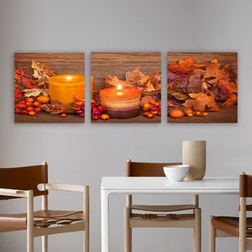 Koristeellinen Canvastaulu 3-os 30x30 cm - Monivärinen - Sisustustuotteet - Taulu & taide - Canvas-taulu