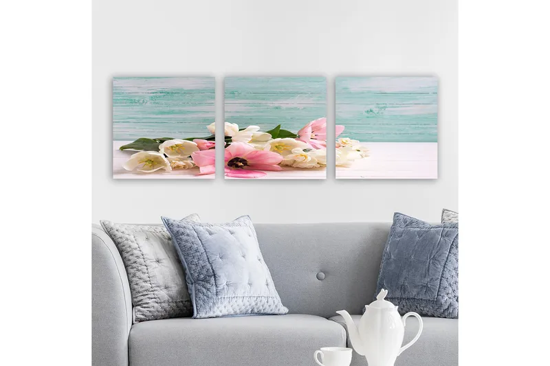 Koristeellinen Canvastaulu 3-os 30x30 cm, Monivärinen