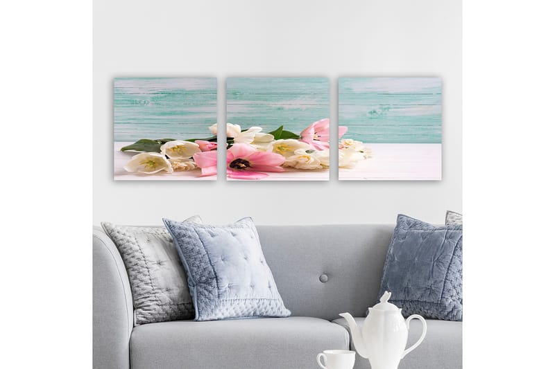 Koristeellinen Canvastaulu 3-os 30x30 cm, Monivärinen