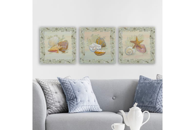 Koristeellinen Canvastaulu 3-os 30x30 cm, Monivärinen