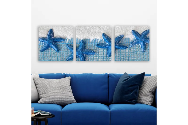 Koristeellinen Canvastaulu 3-os 30x30 cm, Monivärinen