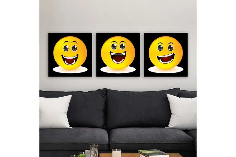 Koristeellinen Canvastaulu 3-os 30x30 cm, Monivärinen