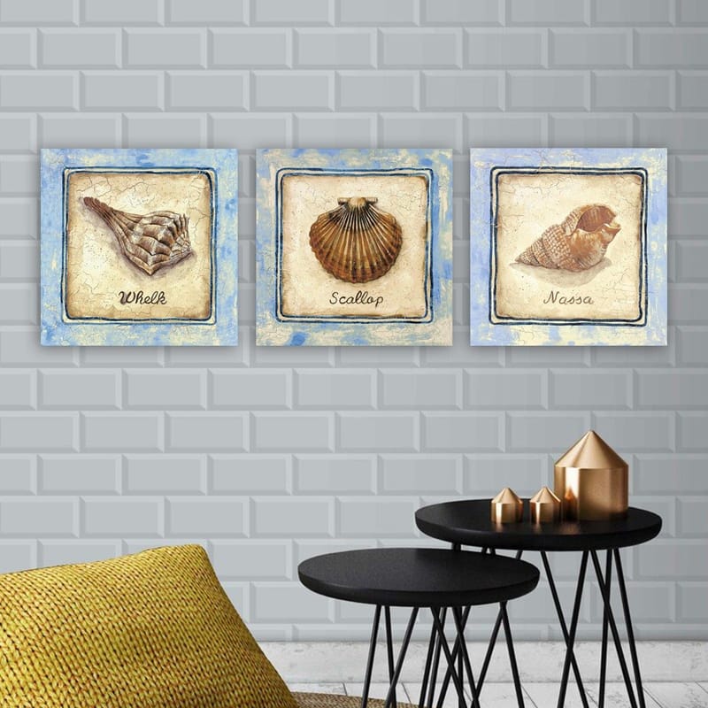 Koristeellinen Canvastaulu 3-os 30x30 cm - Monivärinen - Sisustustuotteet - Taulu & taide - Canvas-taulu