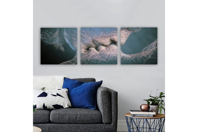 Koristeellinen Canvastaulu 3-os 30x30 cm, Monivärinen