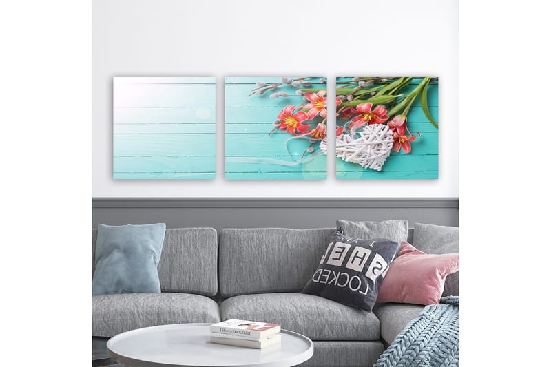 Koristeellinen Canvastaulu 3-os 30x30 cm, Monivärinen