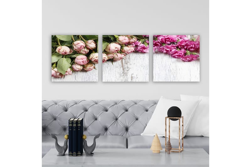 Koristeellinen Canvastaulu 3-os 30x30 cm, Monivärinen