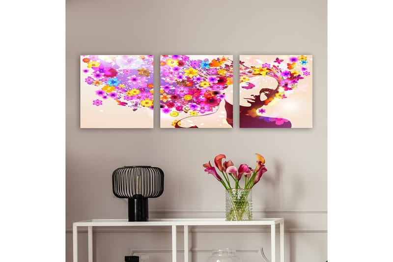 Koristeellinen Canvastaulu 3-os 30x30 cm, Monivärinen