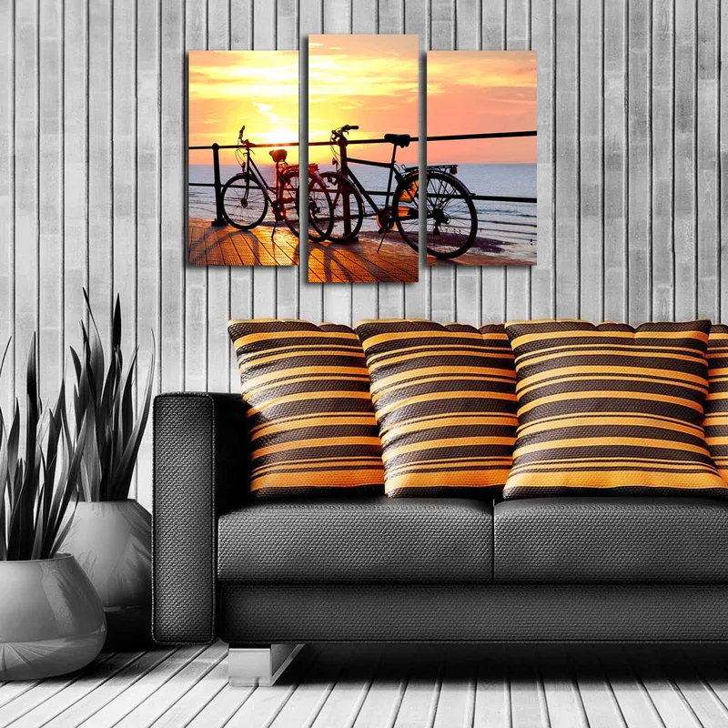 Koristeellinen Canvastaulu 3-os 45x20 cm - Monivärinen - Sisustustuotteet - Taulu & taide - Canvas-taulu