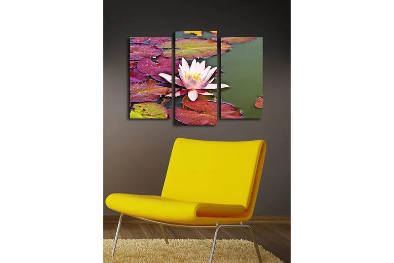 Koristeellinen Canvastaulu 3-os 45x20 cm - Monivärinen - Sisustustuotteet - Taulu & taide - Canvas-taulu