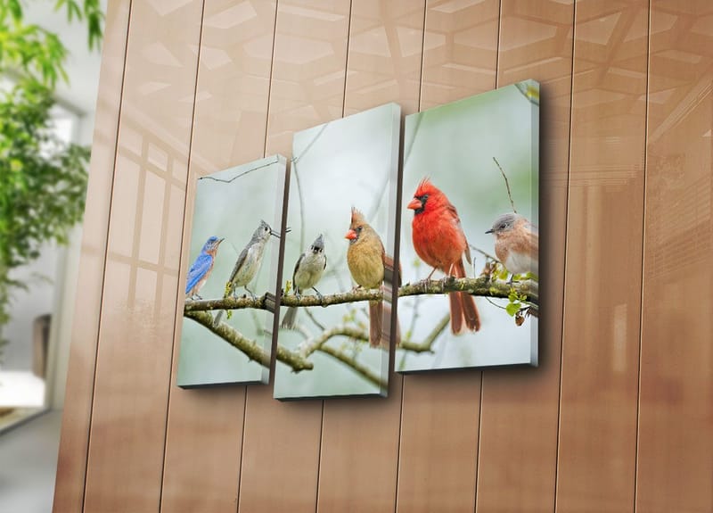 Koristeellinen Canvastaulu 3-os 45x20 cm - Monivärinen - Sisustustuotteet - Taulu & taide - Canvas-taulu