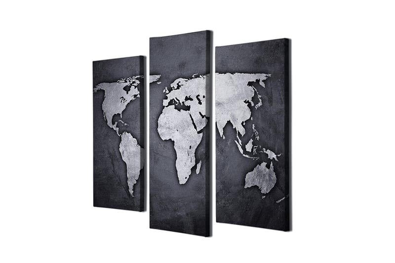 Koristeellinen Canvastaulu 3-os 45x20 cm, Monivärinen