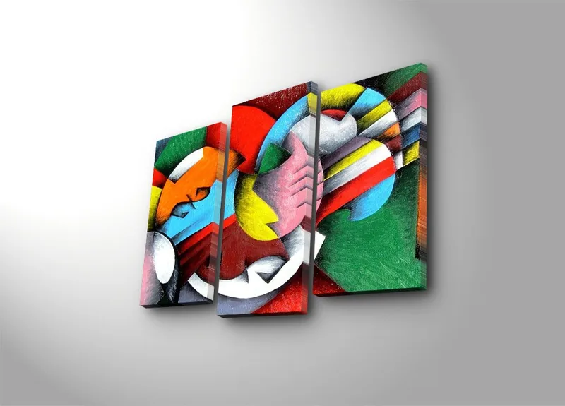 Koristeellinen Canvastaulu 3-os 45x20 cm, Monivärinen