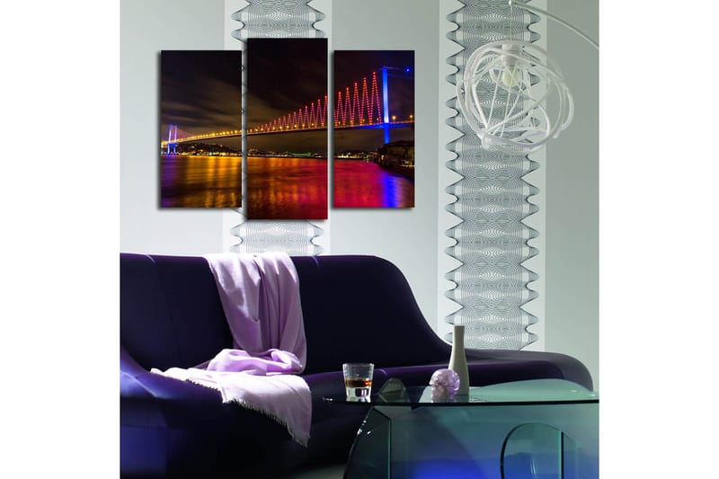 Koristeellinen Canvastaulu 3-os 45x20 cm - Monivärinen - Sisustustuotteet - Taulu & taide - Canvas-taulu