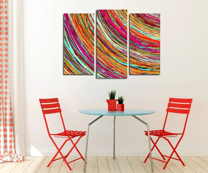 Koristeellinen Canvastaulu 3-os 45x20 cm - Monivärinen - Sisustustuotteet - Taulu & taide - Canvas-taulu