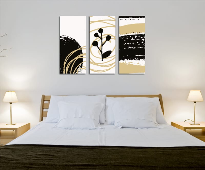 Koristeellinen Canvastaulu 3-os 45x20 cm - Monivärinen - Sisustustuotteet - Taulu & taide - Canvas-taulu