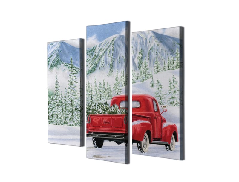 Koristeellinen Canvastaulu 3-os 45x20 cm - Monivärinen - Sisustustuotteet - Taulu & taide - Canvas-taulu