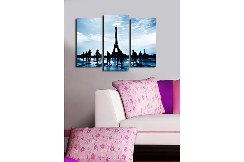Koristeellinen Canvastaulu 3-os 45x20 cm - Monivärinen - Sisustustuotteet - Taulu & taide - Canvas-taulu