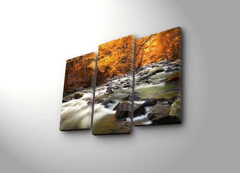 Koristeellinen Canvastaulu 3-os 45x20 cm - Monivärinen - Sisustustuotteet - Taulu & taide - Canvas-taulu