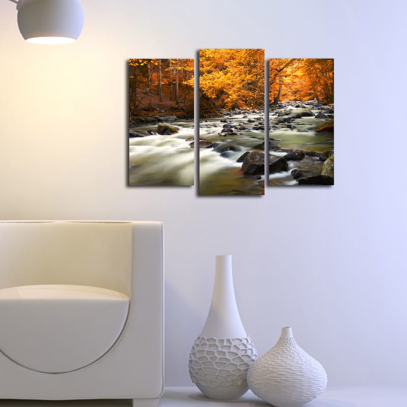 Koristeellinen Canvastaulu 3-os 45x20 cm - Monivärinen - Sisustustuotteet - Taulu & taide - Canvas-taulu