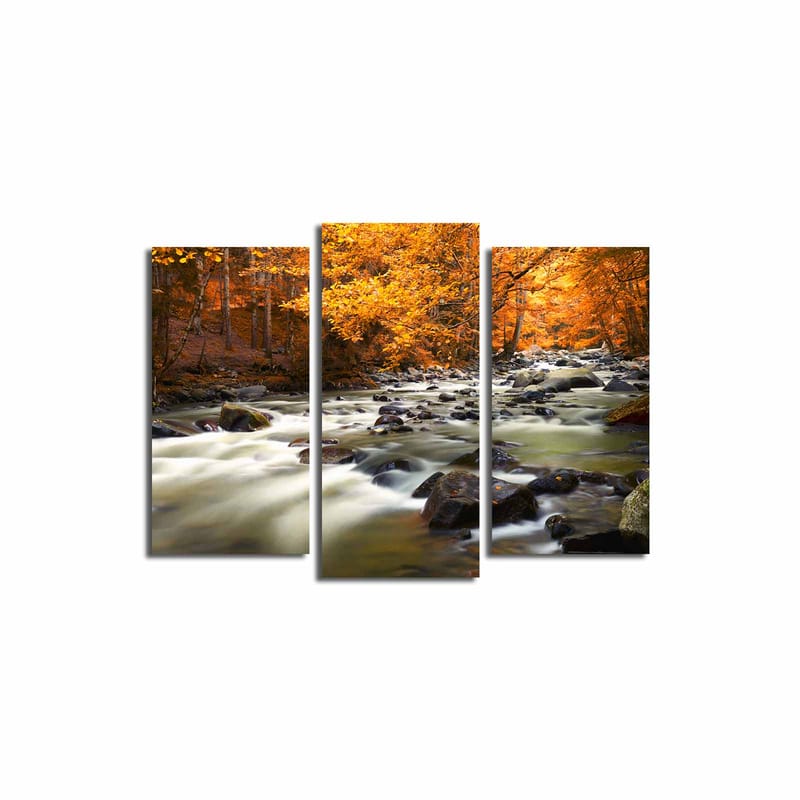 Koristeellinen Canvastaulu 3-os 45x20 cm - Monivärinen - Sisustustuotteet - Taulu & taide - Canvas-taulu