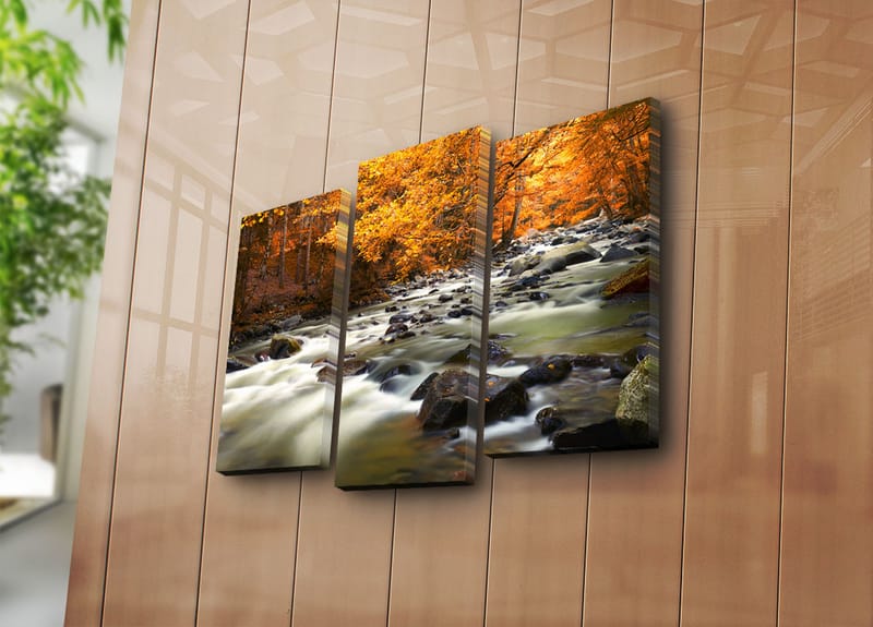 Koristeellinen Canvastaulu 3-os 45x20 cm - Monivärinen - Sisustustuotteet - Taulu & taide - Canvas-taulu