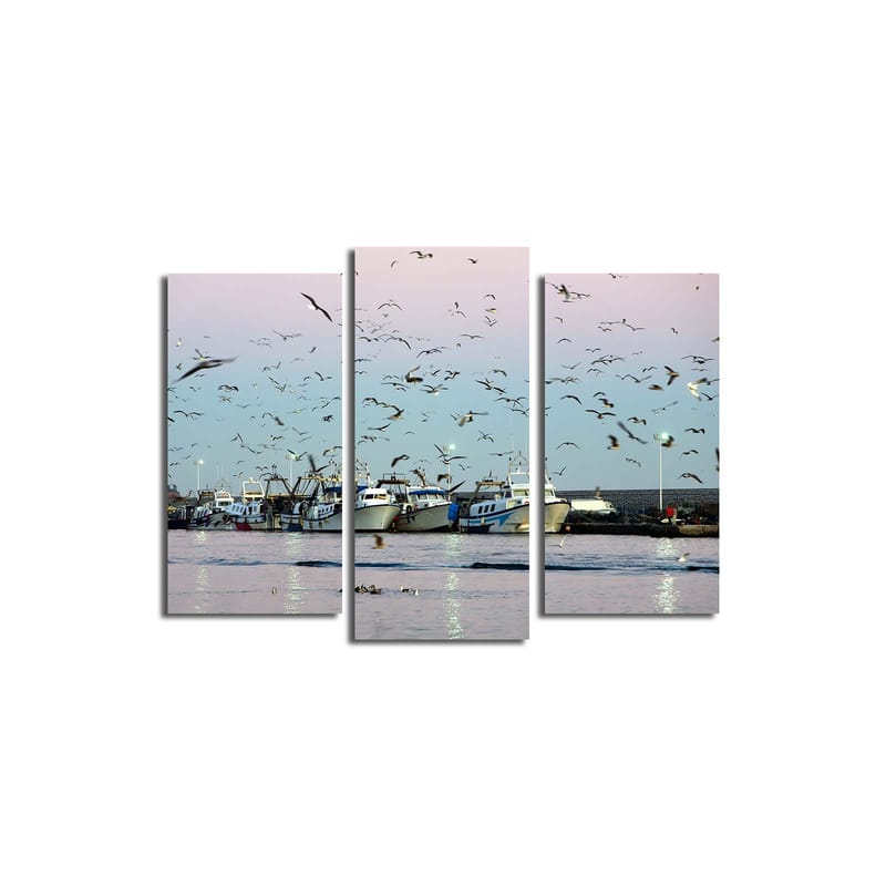 Koristeellinen Canvastaulu 3-os 45x20 cm - Monivärinen - Sisustustuotteet - Taulu & taide - Canvas-taulu