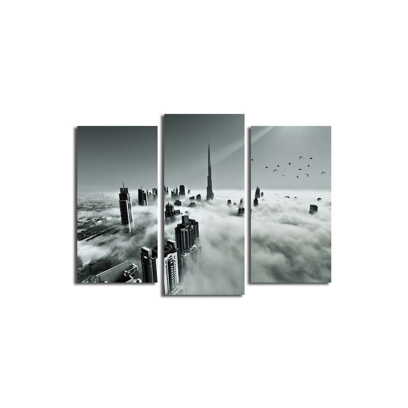 Koristeellinen Canvastaulu 3-os 45x20 cm - Monivärinen - Sisustustuotteet - Taulu & taide - Canvas-taulu