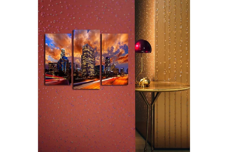 Koristeellinen Canvastaulu 3-os 45x20 cm - Monivärinen - Sisustustuotteet - Taulu & taide - Canvas-taulu