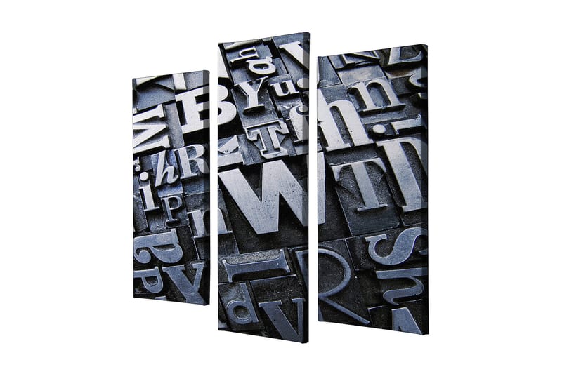 Koristeellinen Canvastaulu 3-os 45x20 cm, Monivärinen