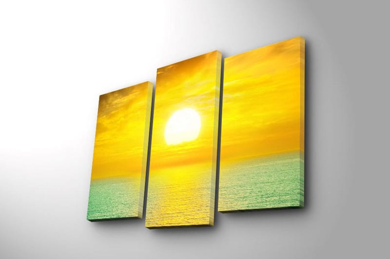 Koristeellinen Canvastaulu 3-os 45x20 cm - Monivärinen - Sisustustuotteet - Taulu & taide - Canvas-taulu